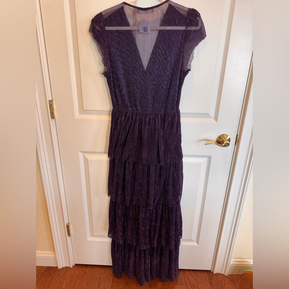 Astr Shimmering Sleeveless Danielle Purple layered Dress 💜 - Picture 4 of 5